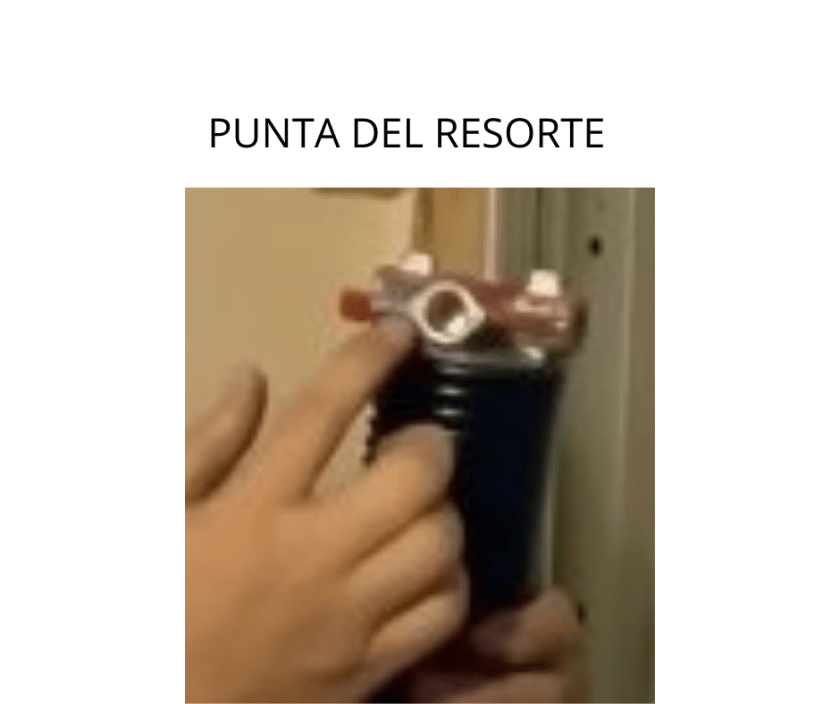 resorte usado en la reparación del portón